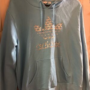 Adidas Sky Blue Trefoil Hoodie